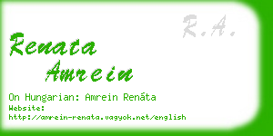 renata amrein business card