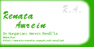 renata amrein business card